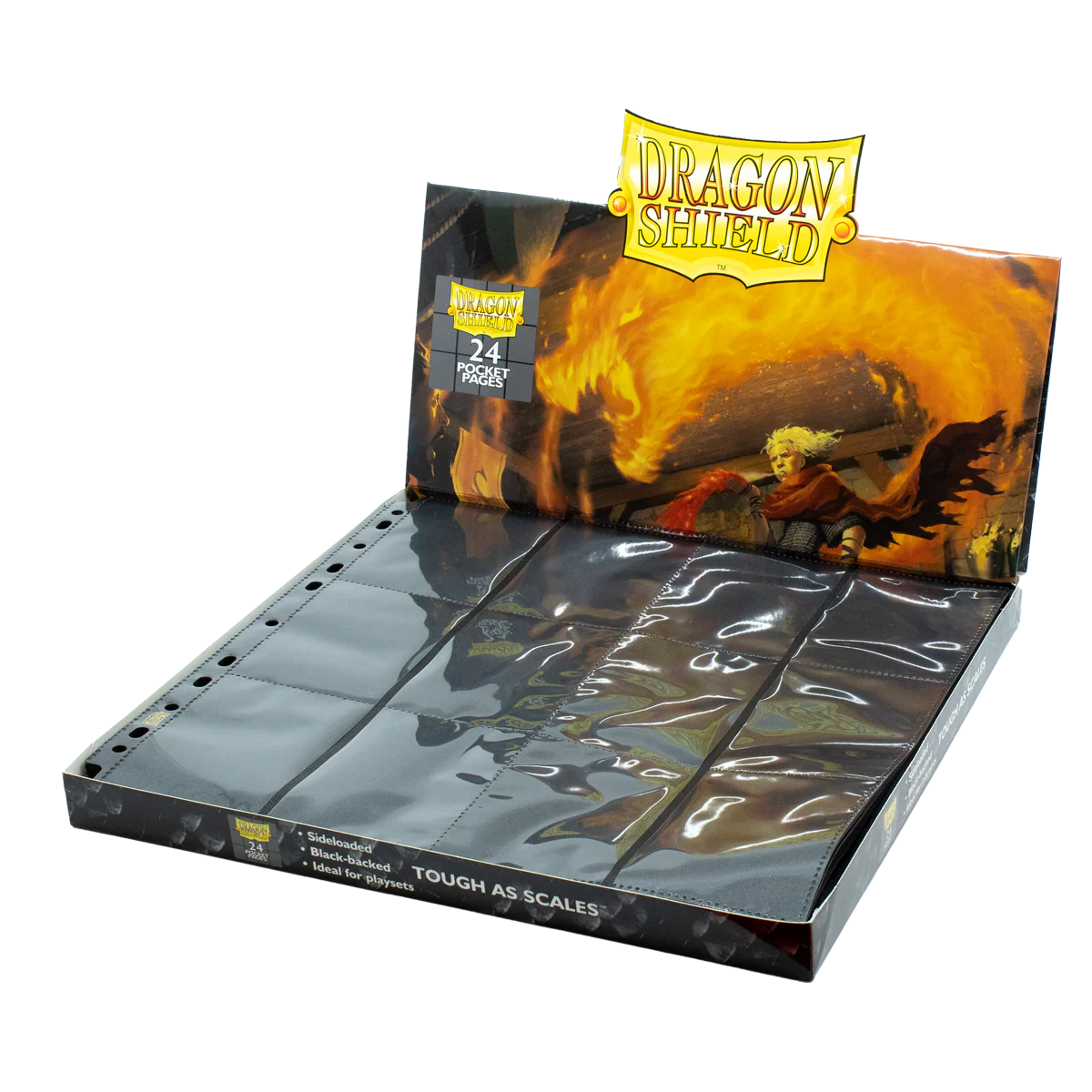 Dragon Shield 24 - pocket pages Display (50 binder pages) black texture