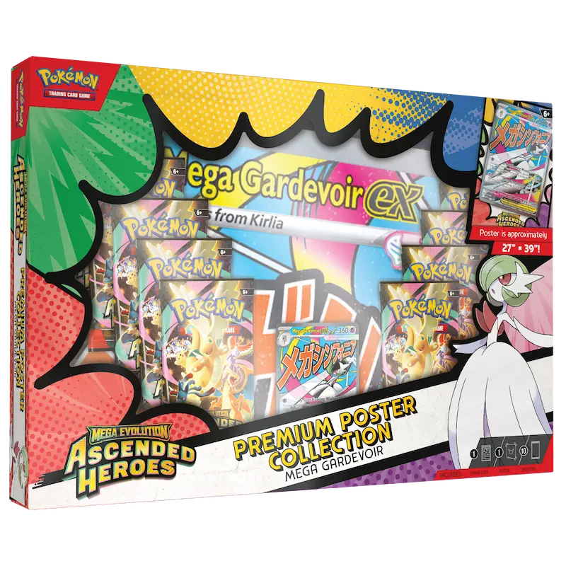 Pokémon TCG Mega Evolution Ascended Heroes Premium Poster Collection Mega Gardevoir