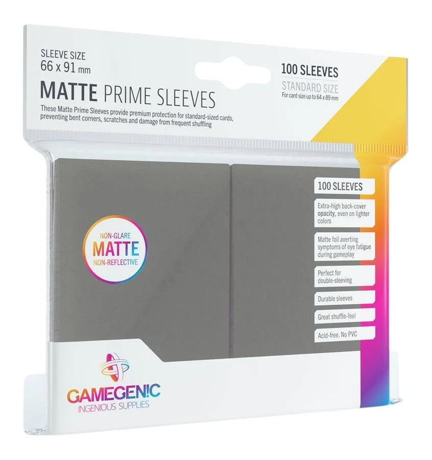 Gamegenic Prime Sleeves Standard Size 100 Gray
