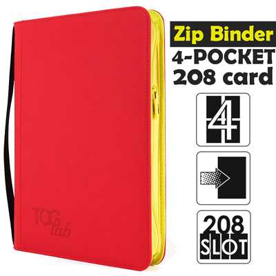TcgLab 4-Pocket Trading card binder with zipper 208