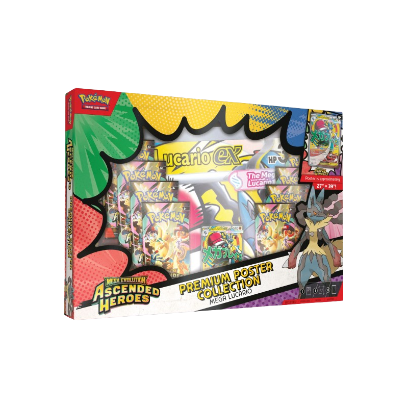 Pokémon TCG Mega Evolution Ascended Heroes Premium Poster Collection Mega Lucario