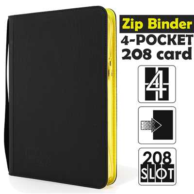 TcgLab 4-Pocket Trading card binder with zipper 208