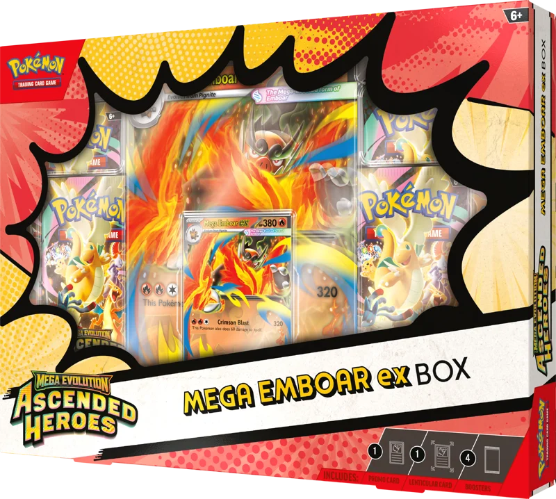 pokémon tcg ascended heroes ex box mega emboar ex (Preço Normal)