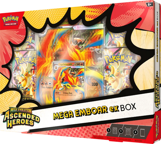 pokémon tcg ascended heroes ex box mega emboar ex (Preço Normal)