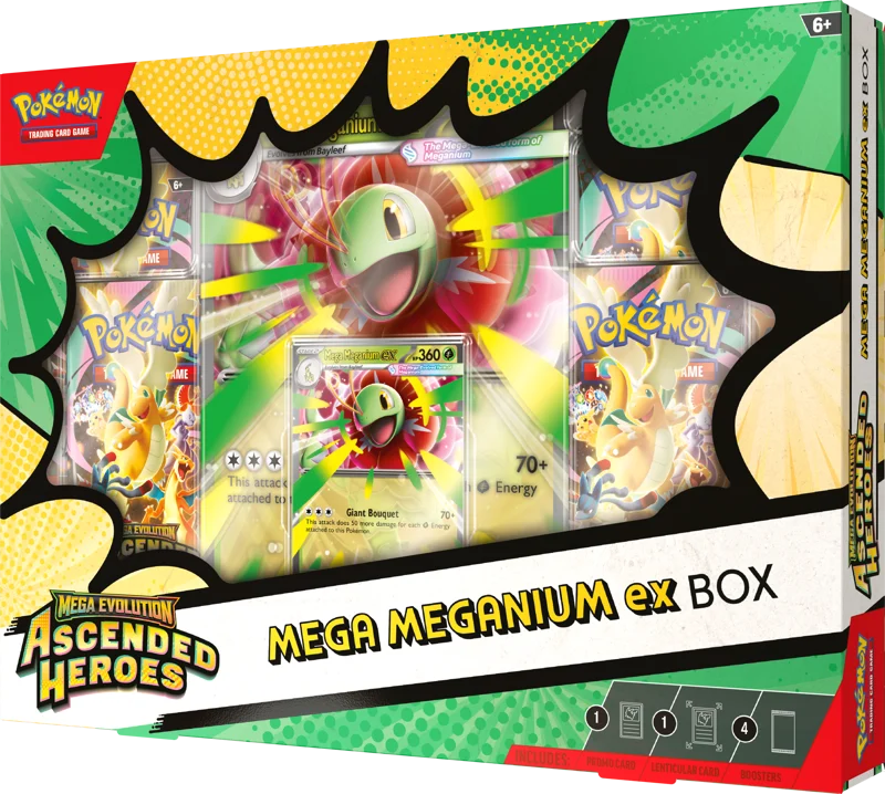 pokémon tcg ascended heroes ex box mega meganium (Preço Normal)